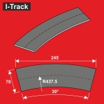 Hacker-Model MC24230B - H0 - Gleisbettungselemente für Märklin C, R2 = 437,5 mm 30° (12 Stück)